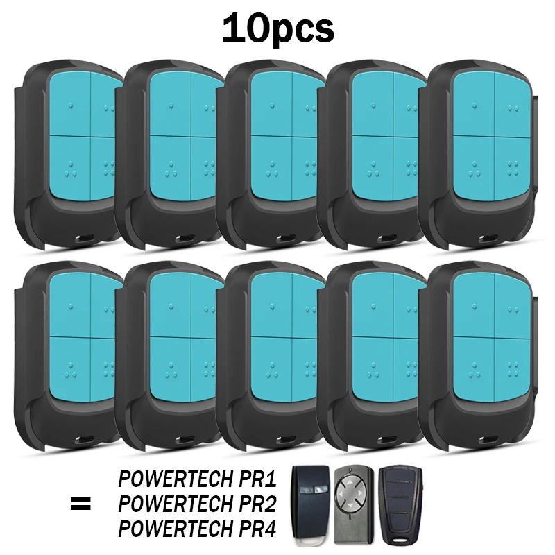 

10pcs Newest Electric Gate Command Transmitter For Powertech PR1 PR2 PR4 Garage Door Remote Controller 433.92MHz Rolling Code