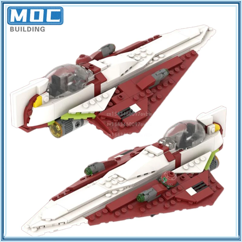 Movie Series Obi-Wans Starfighter Space Set Wars MOC Building Block Assembly Model Puzzle Collection Bricks Toys