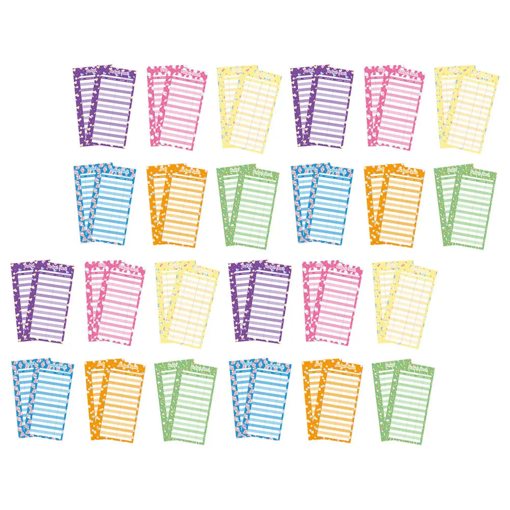 60Pcs Candy Design Budget Binder Inserts Expense Tracker Daily Budget Sheets Compatible with A6 6 Ring Loose Leaf