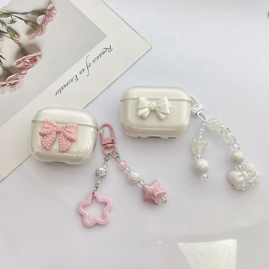 Прозрачный чехол для наушников QCY Ailypods T20/T17/T18, силиконовый чехол с брелоком для QCY Ailypods, мягкий чехол