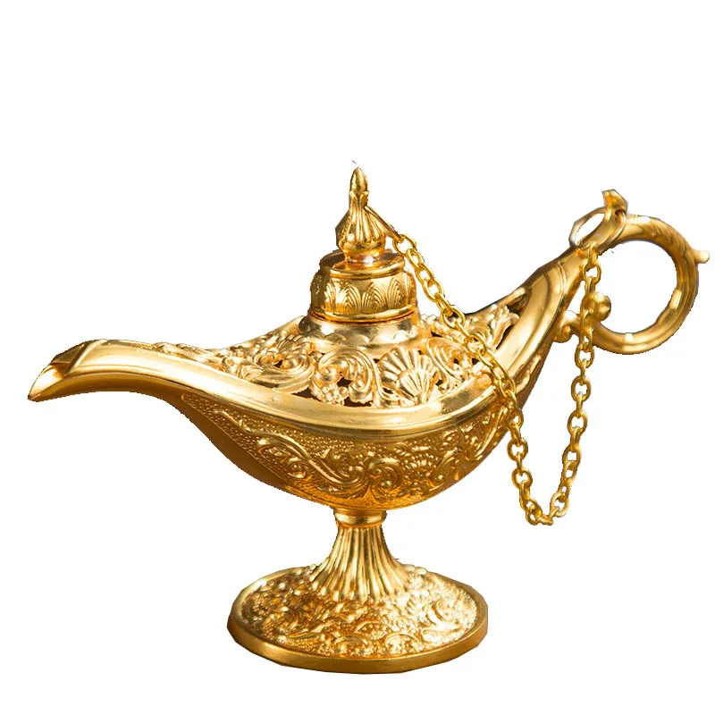 Girls Jasmine Aladdin Magic Lamp Metal Crafts Wishing Lamp Aromatherapy Stove Home Decoration Creative Ornaments Children Gifts image 6