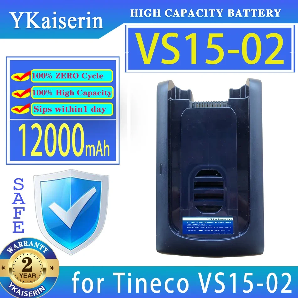 

YKaiserin Battery VS1502 12000mAh for Tineco VS15-02 VS1502 Bateria