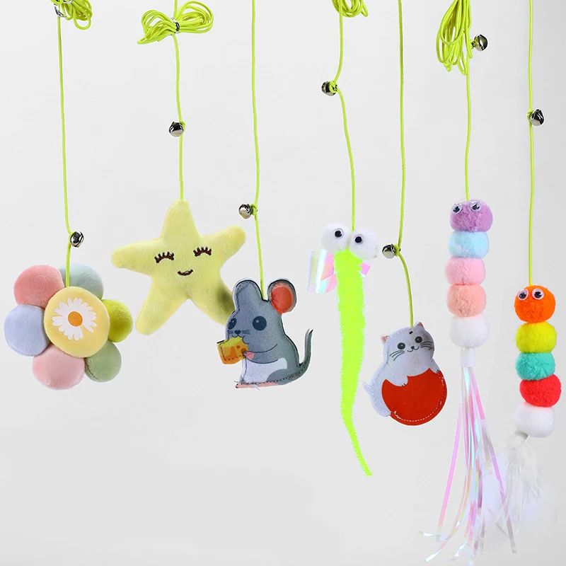 Hanging Cat Toys for Indoor Cats, Kitten Toys Retractable Cat Exercise Toy Rope, Hanging Door Bouncing Pet Supplies