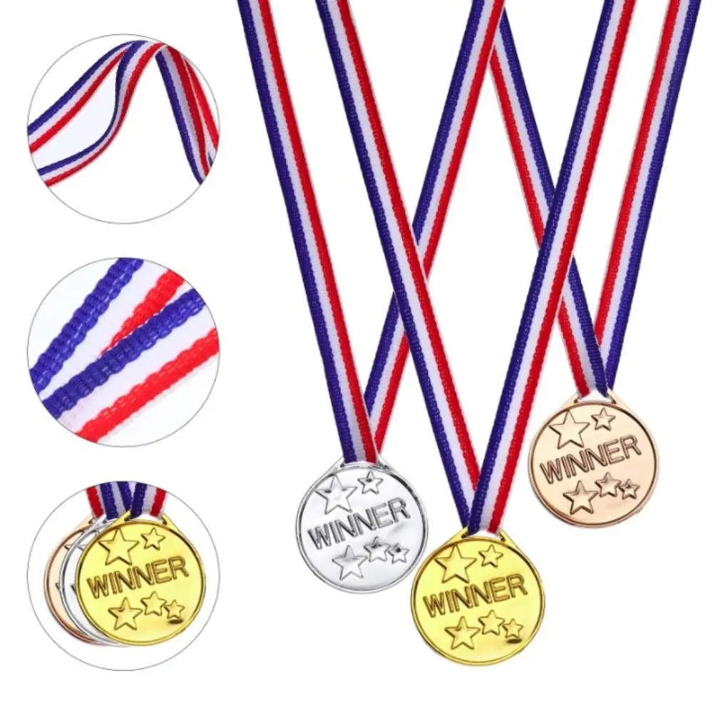 Winner Reward Gold Silver Bronze Medals Dancing Sports Game Children's Award Medals Running Swimming Plastic Competition Prizes