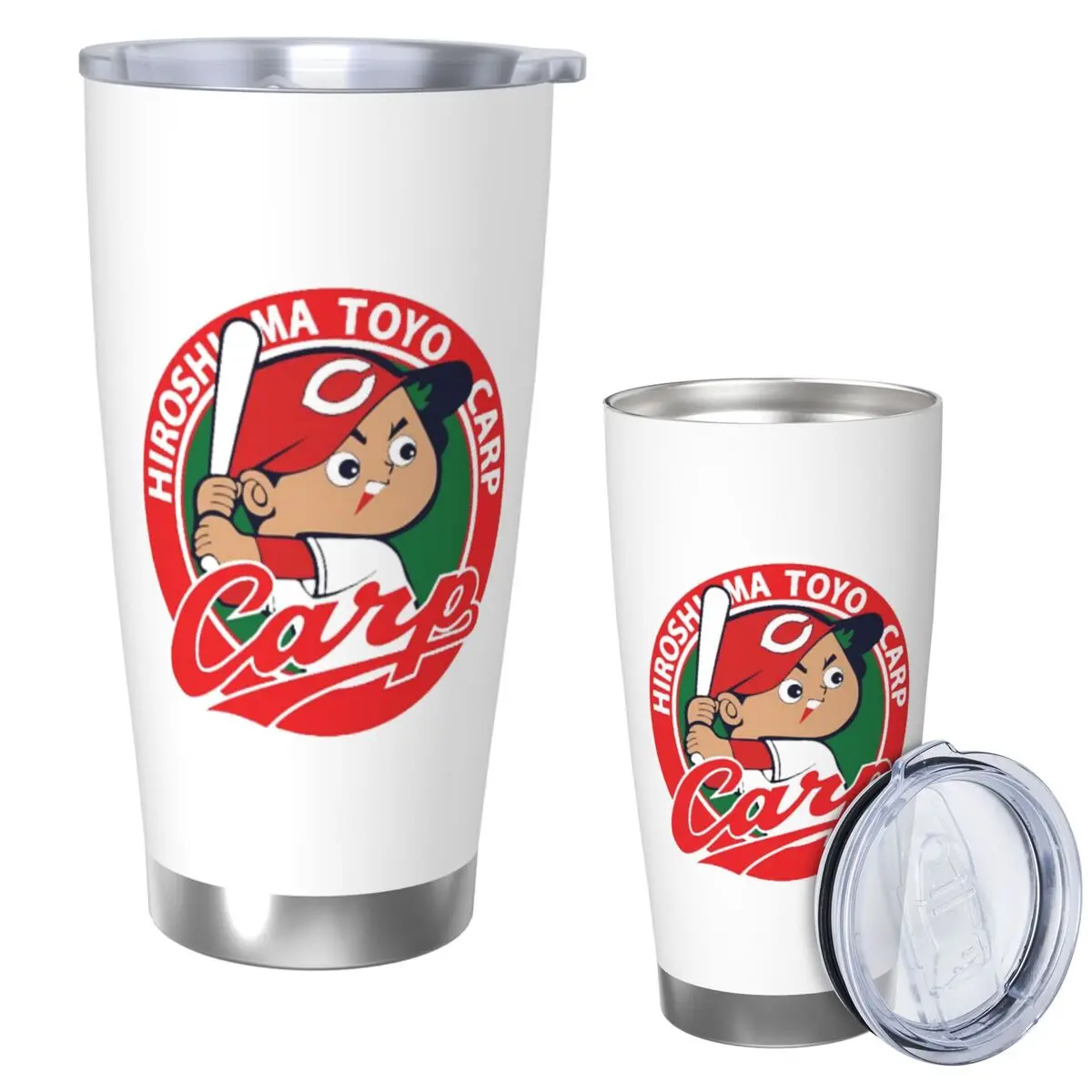 

Hiroshima Toyo Carp Стакан из нержавеющей стали, кружка с вакуумной изоляцией, термохолодная бутылка, соломинка с крышкой, 20 унций