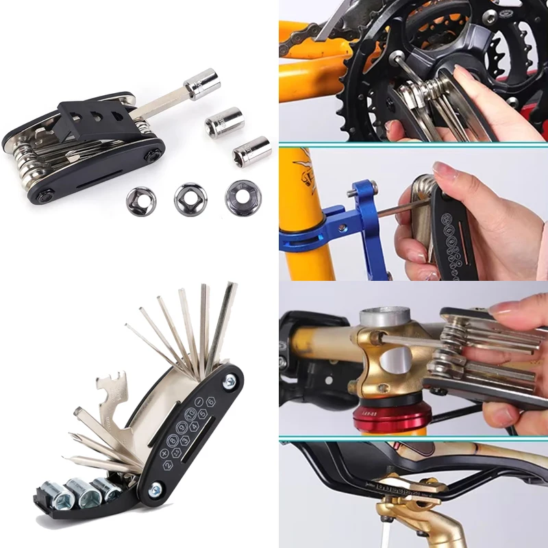 

SEAMETAL Motorcycle Accessories Tool Repair Multi-functional Tools Screwdriver Set Portable Socket Multipurpose Wrench Bicycle