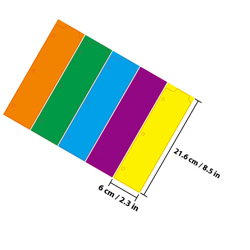 10Pcs Colored Page Dividers Punched Binder Divider Tabs for Journal Notebook Notepad Indexing Separators Creative Organization