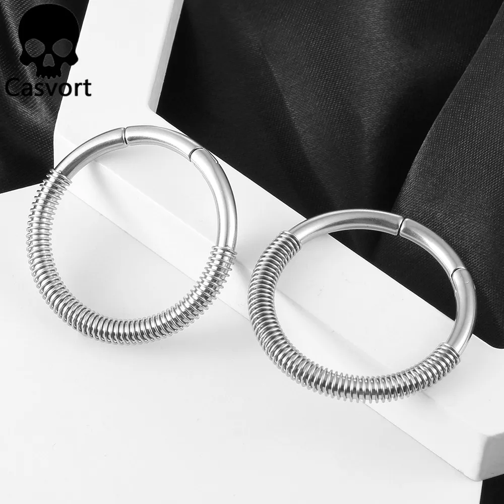 Casvort 2 Stück 4mm 6g Klassische Ohrgewichte mit Verschluss, Ohrhänger, Ohrplugs für Ohrläppchen, Edelstahl-Piercing-Körperschmuck – Detail 13