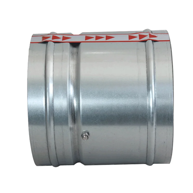 201 Stainless‑Steel Galvanized Motorized Air Damper Valve 80‑250mm 3‑8 Inch Duct Fitting