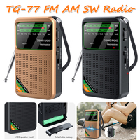 TG-77 FM AM SW Radio Emergency Pocket Radio Transistor Battery Operated Radio Player for Outdoor Camping Seniors Elderly Walking