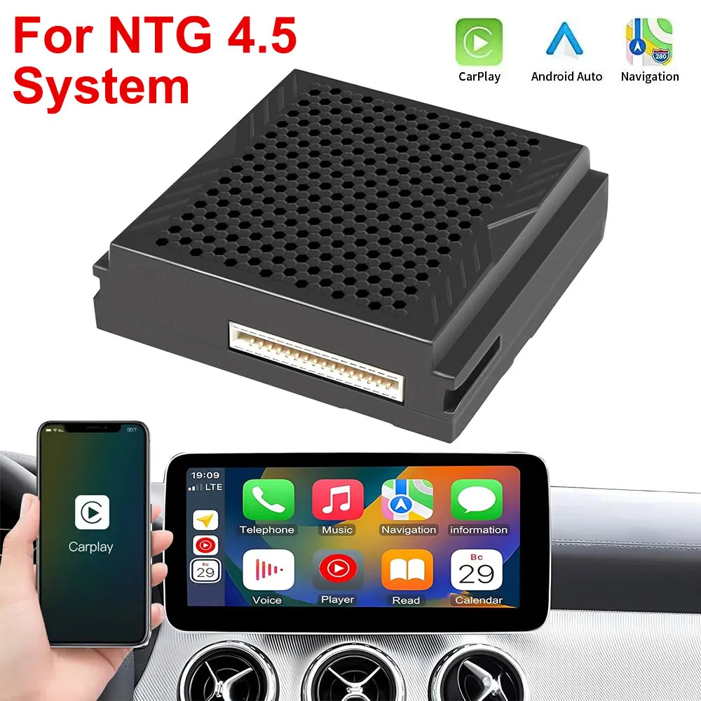 

Беспроводной Carplay Android Auto для Mercedes Benz A/B/C/E/CLA/GLA/GLK/ML-Class NTG4.5 Встроенный интерфейсный модуль системы Becker