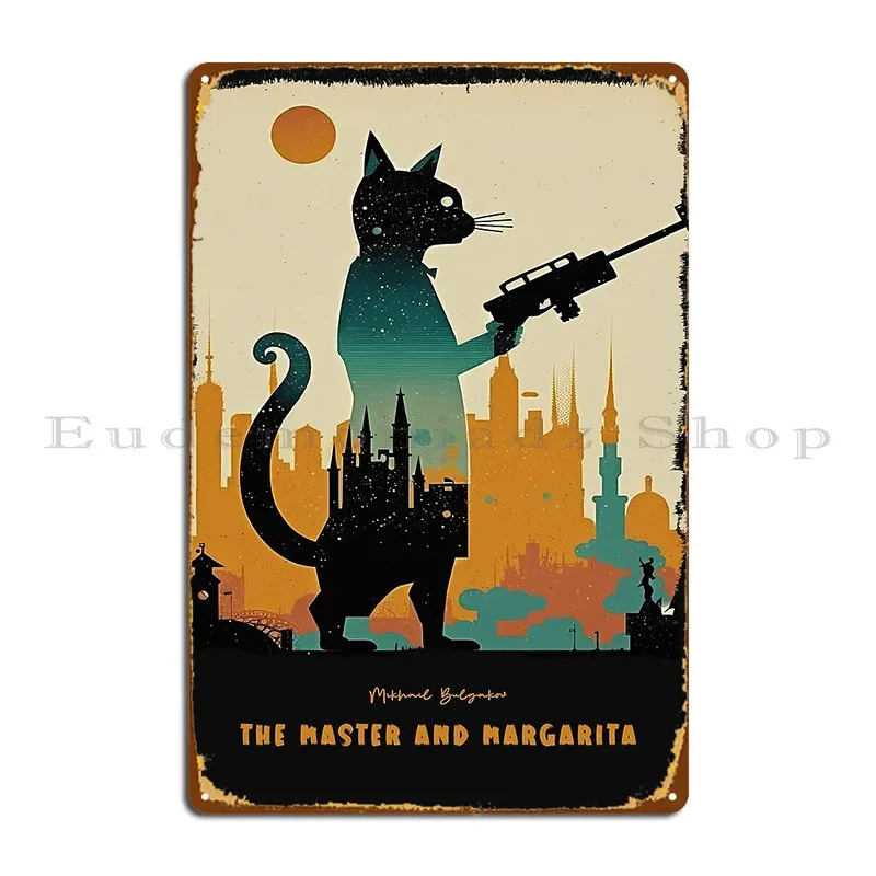 The Master And Margarita Metal Sign Design Classic Bar Decoration Print Tin Sign Poster