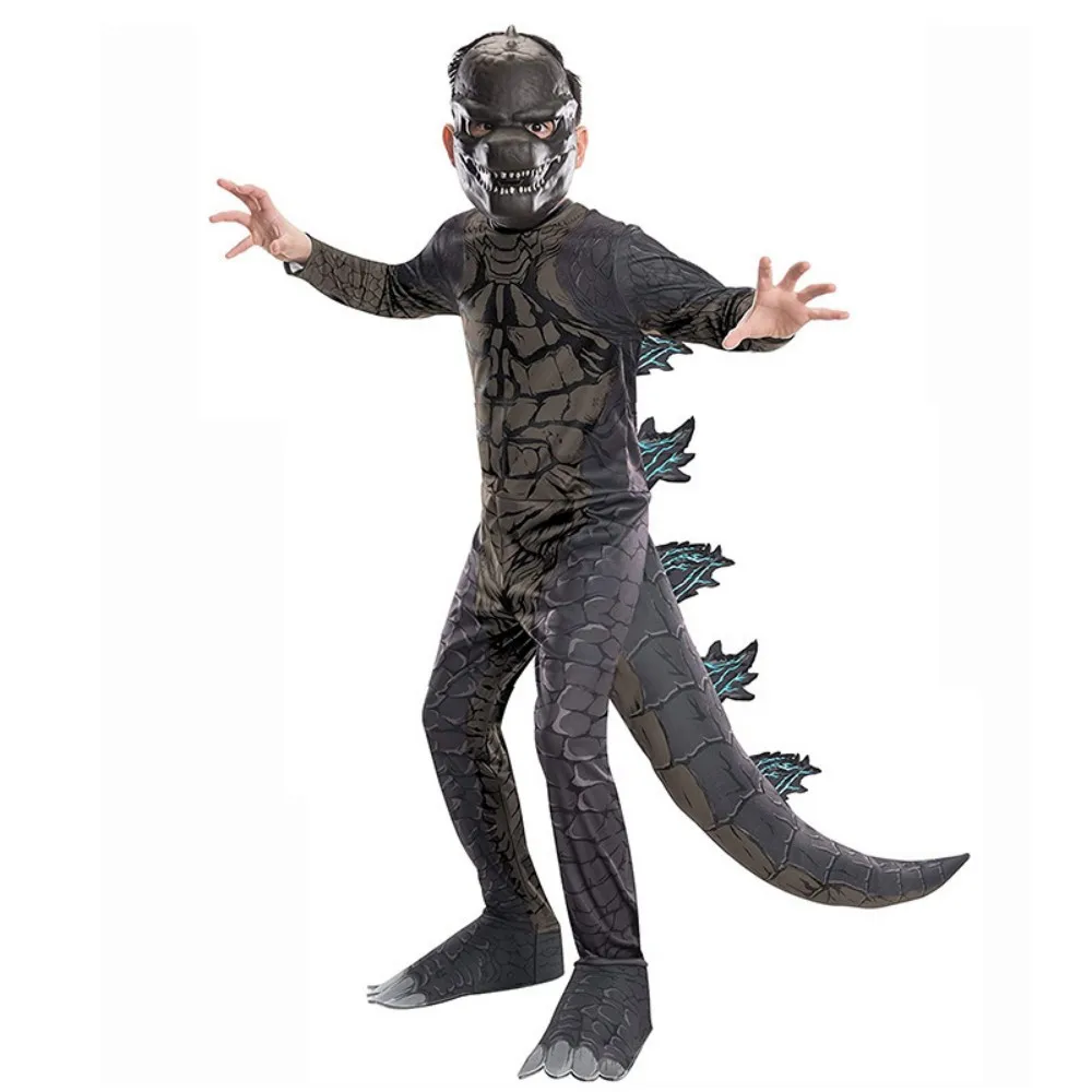 Deluxe Dinosaur Costume The King Monsters Jumpsuit Bodysuit Dress-Up Halloween Costume for Kids Ages 3 and Up Godzilla Costumes