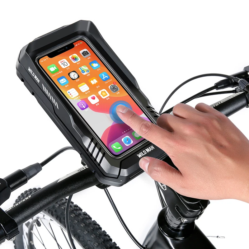 2023 New Waterproof Bicycle Motorcycle Phone Holder Touch Screen Handlebar Mobile Phone Bag for 5.5\'\'-6.7\