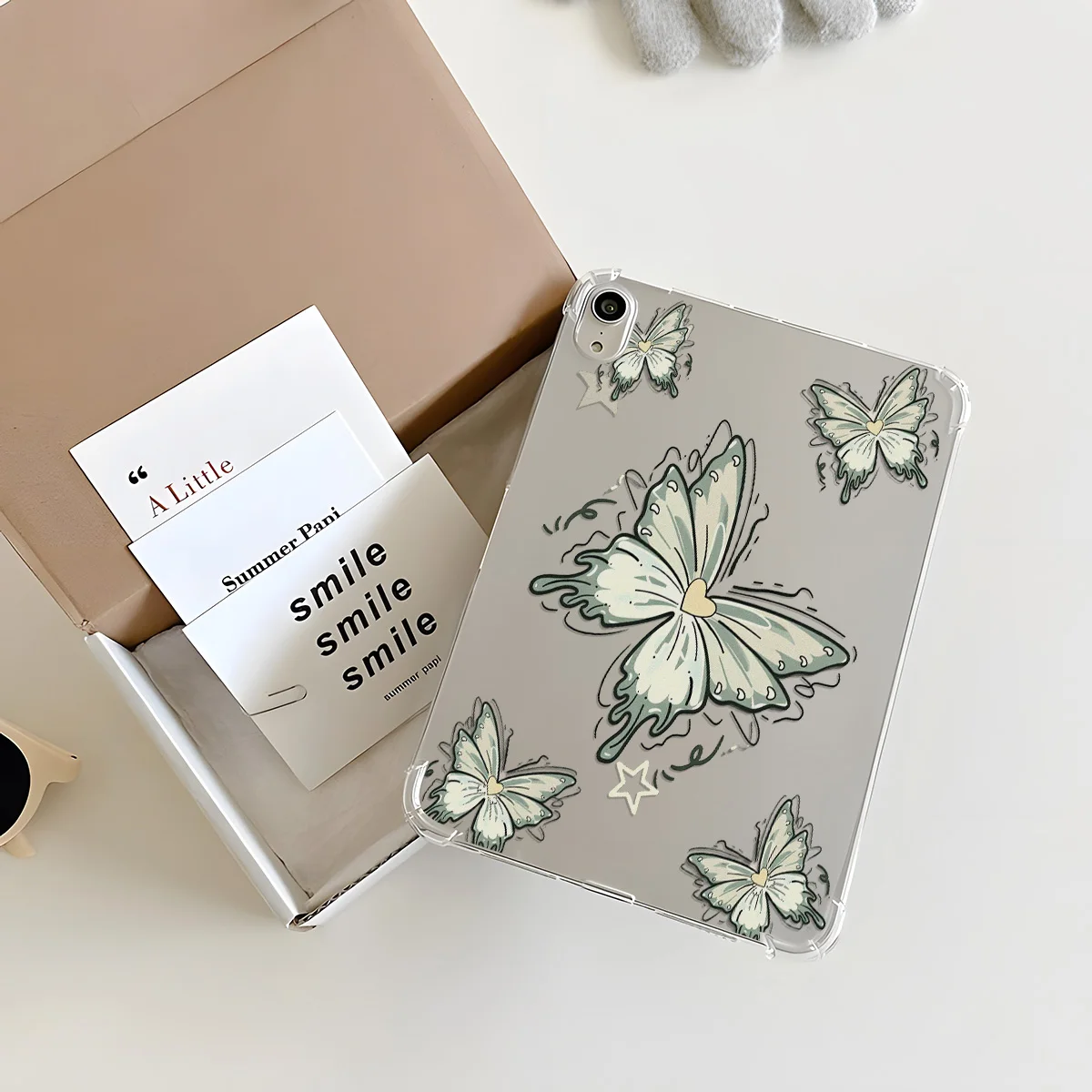 High Transparency Printed Tablet Case for Samsung Galaxy Tab S9 S10 FE A9 A11 S7 S8 S9 S10 Plus Cover Healing Soot Sprite Style