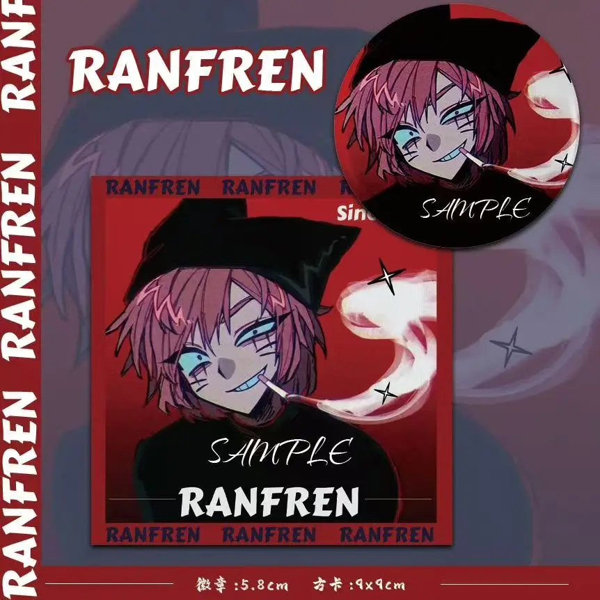 Ranfren laser Postcard Badge Pin Brooch