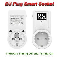 Smart Socket EU Plug Smart Home Outlet Socket Countdown Switch Two Digit Display Timer Time Control Telephone Battery Charging