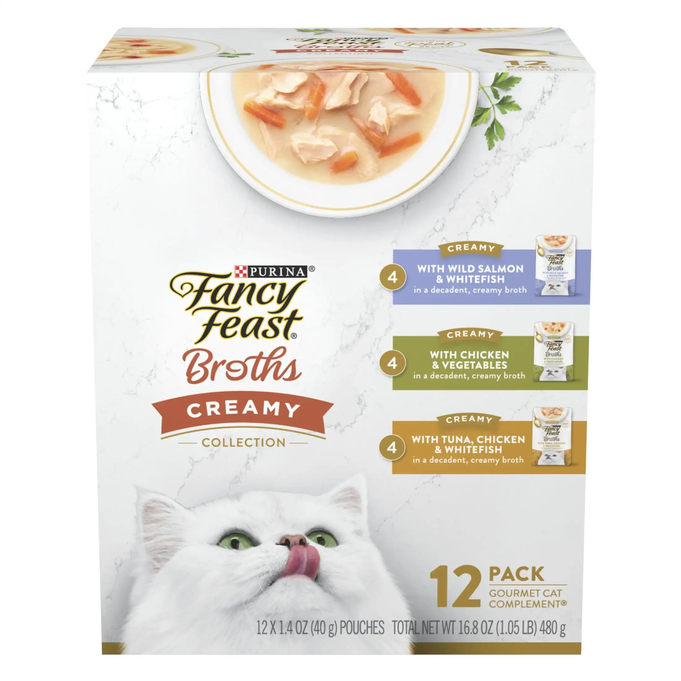 

Корм для котят Purina Broths, мокрый корм для кошек, сливочный сбор, ванны емкостью 1,4 унции (12 шт.)