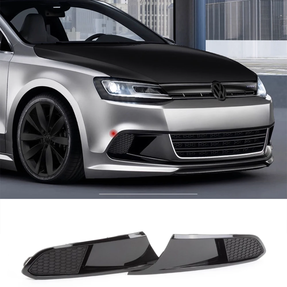Sport Honeycomb Fog Light Grille NCC Style Front Bumper Fog Lamp Cover Frame For VW Jetta MK6 2011-2014 Modification Accessories