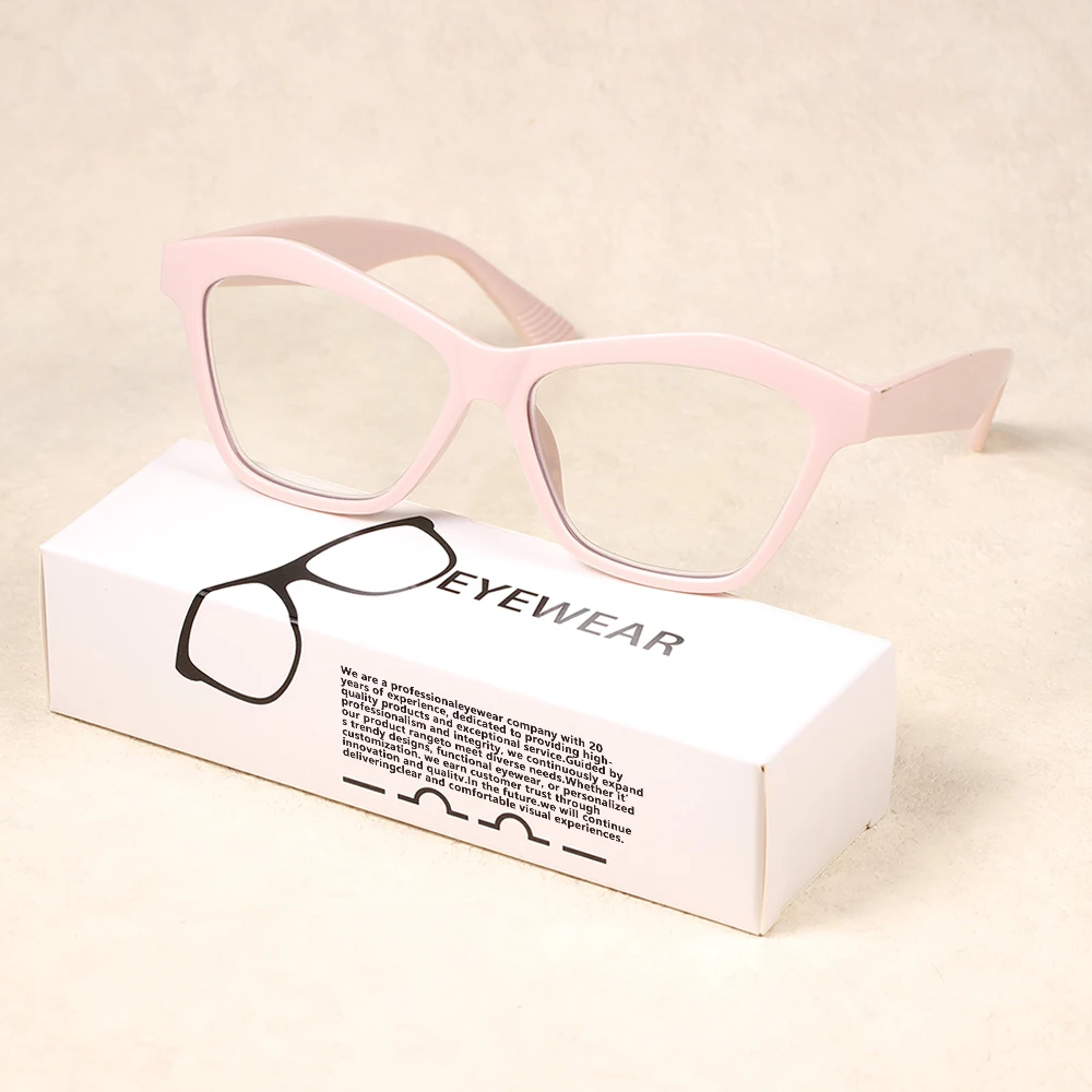 Gafas de lectura tipo ojo de gato con enfoque automático, marco de PC de borde completo con bloqueo de luz azul, diseño de bisagra de Metal, Unisex, 2 uds.