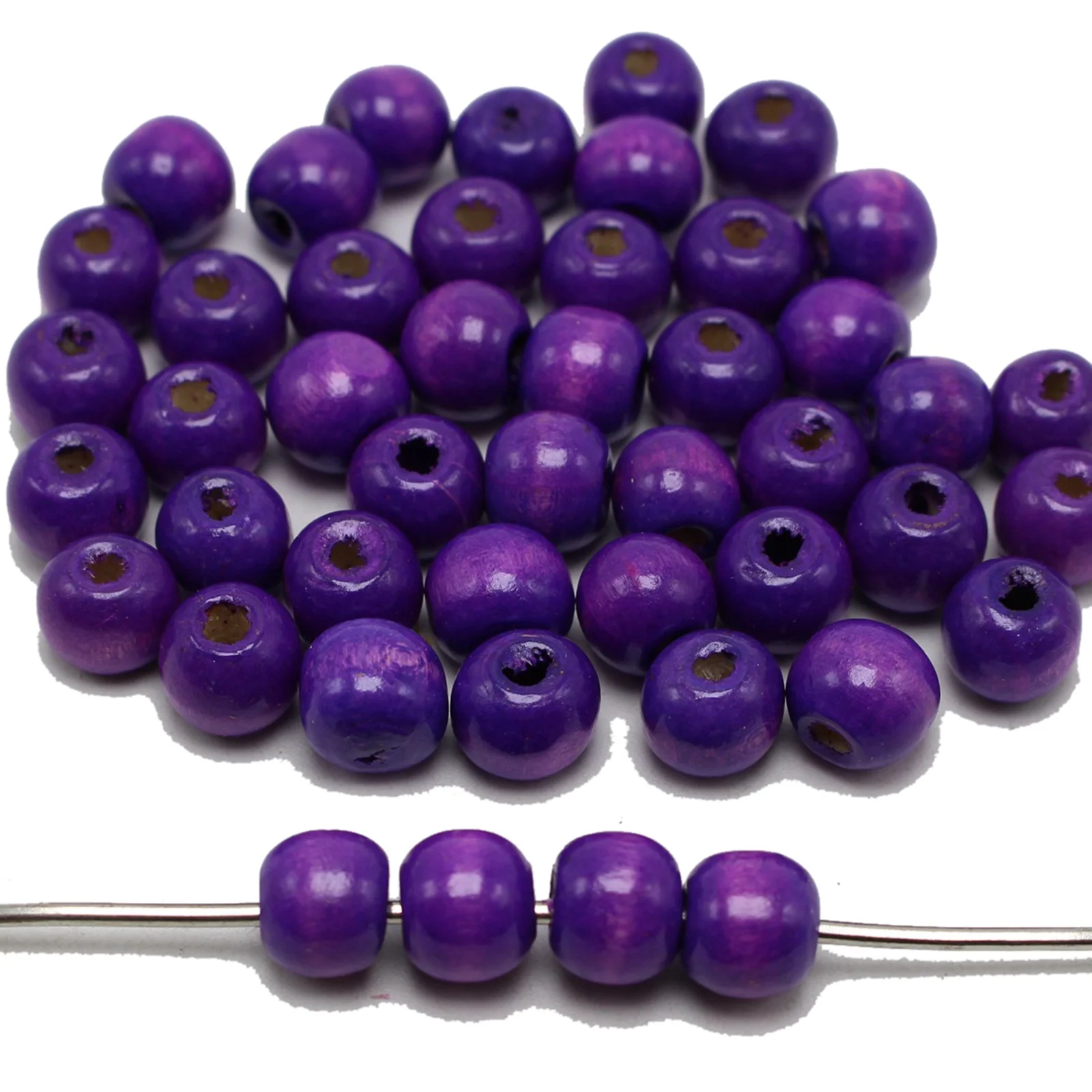 200 Round Wood Beads 10mm(3/8\