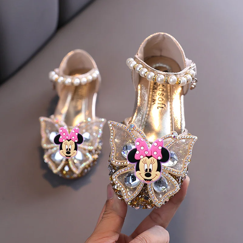 

Disney Mickey Mouse Spring, Autumn and Summer New Girls Princess Casual Sandals Performance Shoes Girls Dance Shoes