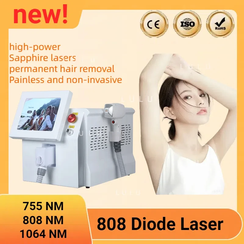 Diode Laser Hair Removal Device Smart 3 Wavelength 755/808/1064NM Depiladora Laser Permanent Painless Hair Removal Beauty Salon