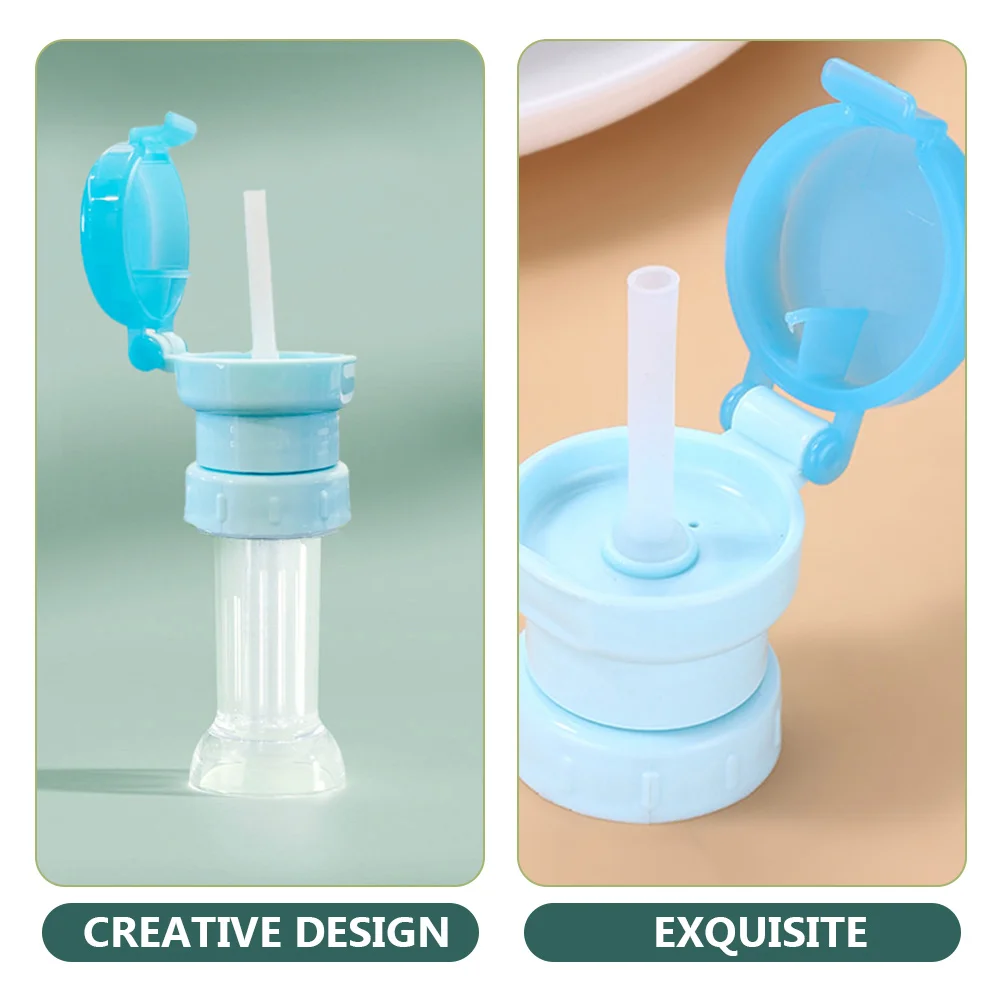 

2pcs Portable Anti-Spill Bottle Cap Detachable Design Dust Cover Straw Protection For Baby Toddler Beverage Soda Travel