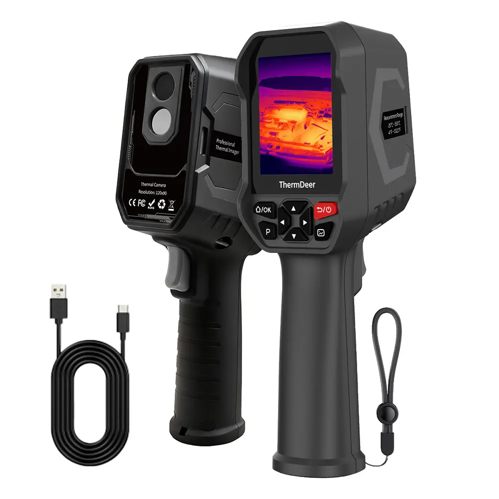 2.8 Inch Handheld Thermal Imaging 25HZ Refresh -20℃~550℃ Rechargeable Thermal Camera
