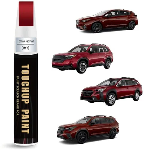 Crimson Red Pearl(M1Y) Touch up Paint for Subaru OEM Color Match Car Paint Scratch Repair Kit, Quick & Easy Solution to Repair