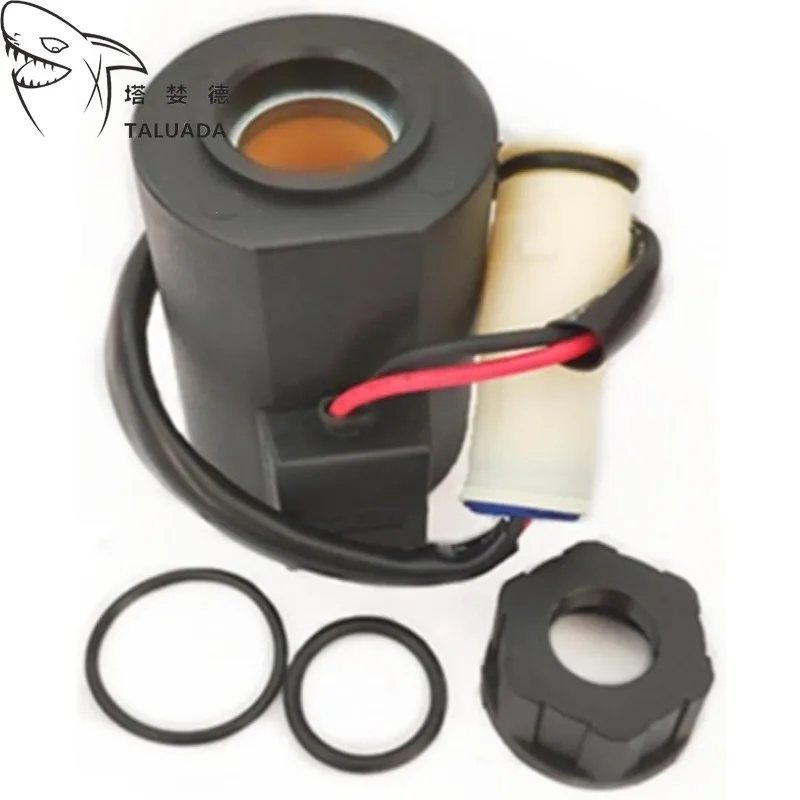 

DC12V DC24V Solenoid Valve Coil For EC55 EC66 EC210 EC240 EC290B Pilot Safety Rotary Lock Hydraulic Solenoid Coil HIgh Quality