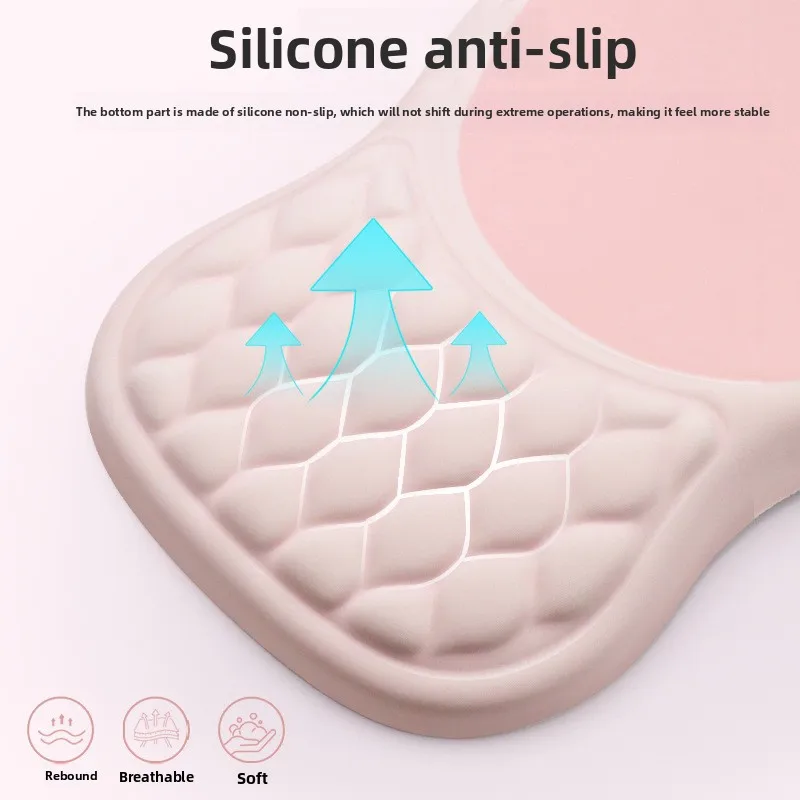Ergonomic 3D Stereo Mouse Pad with Memory Foam Wrist Rest Soft Diamond Texture Hand Support & Anti-Slip Base for Office/Gaming