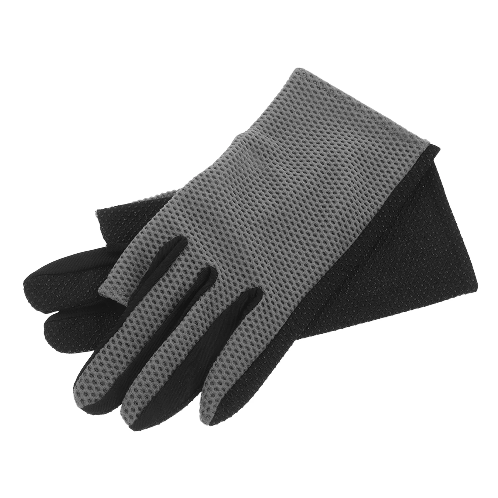 

1Pair Sun Protection Breathable Gloves Mesh Fingerless Design for Outdoor Sports Non Slip Grip Cycling Fishing Driving Mountain