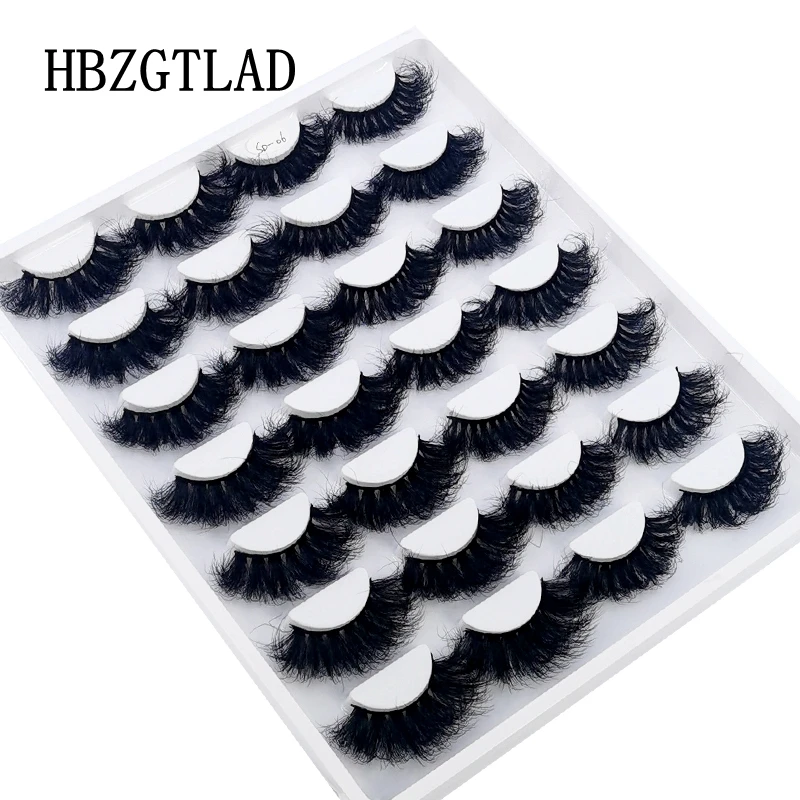 HBZGTLAD 14 Paar Wimpern 25mm Kunstnerz-Wimpern Langanhaltende Flauschige Nerzwimpern Dramatische Volumen-Wimpernverlängerung Dick Lang – Detail 13