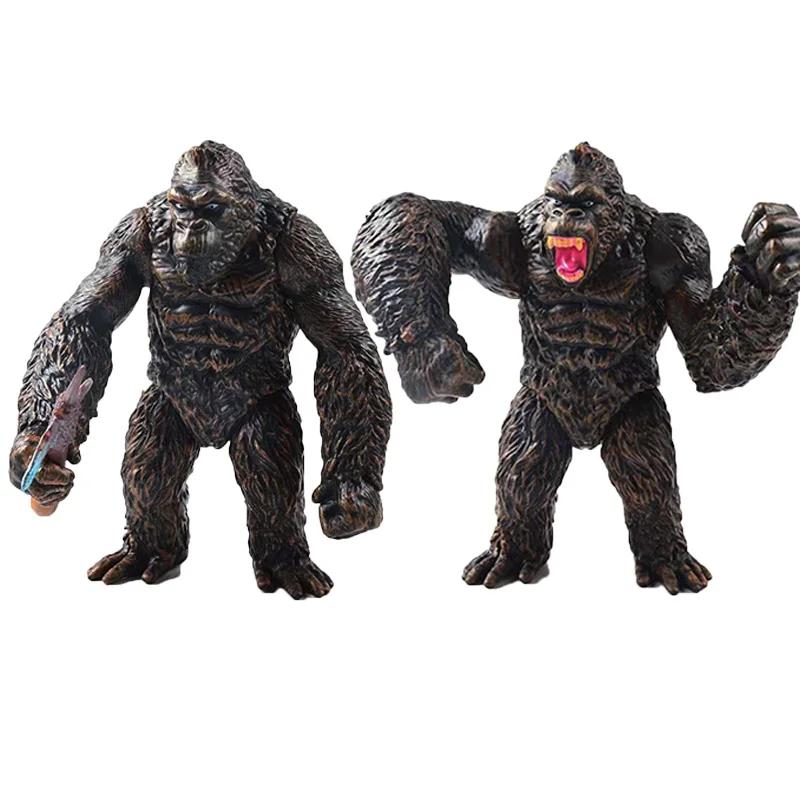 جودزيلا كينغ كونغ فيلم جمجمة جزيرة الغوريلا Kingkong الشكل الكبير لينة الغراء جمع عمل الشكل نموذج لعبة هدية