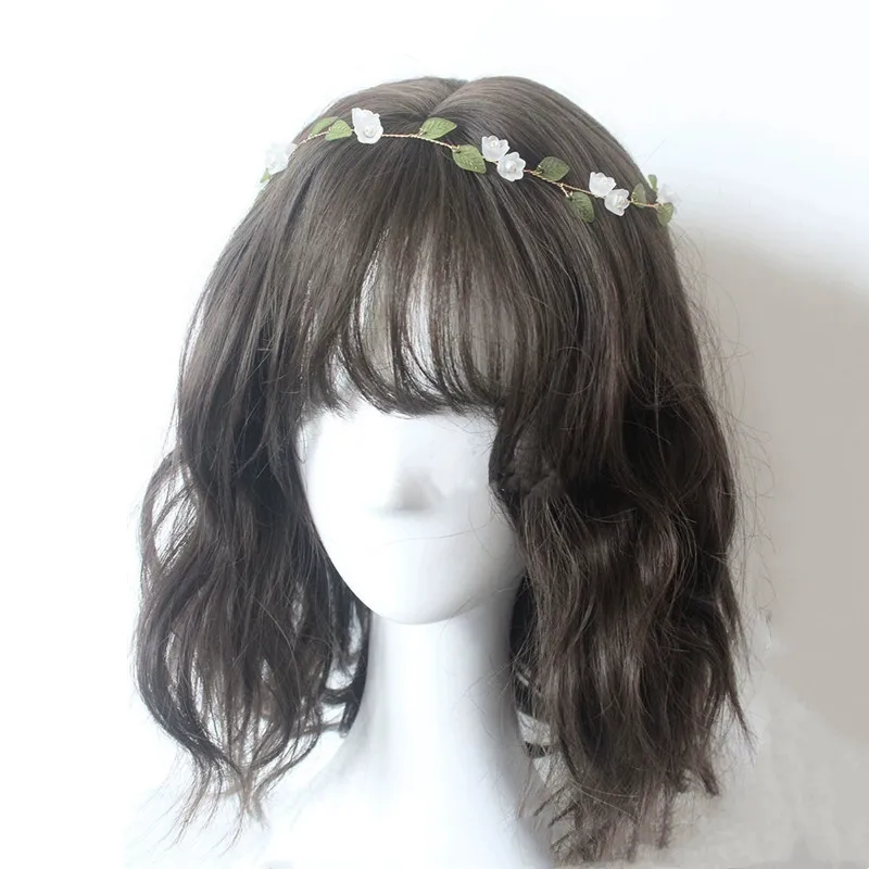 Elegant Girls Bridal Headband Imitated Pearl Crowns Girls Bridal Wedding Headband Floral Garland Romantic Flower Headband Girls