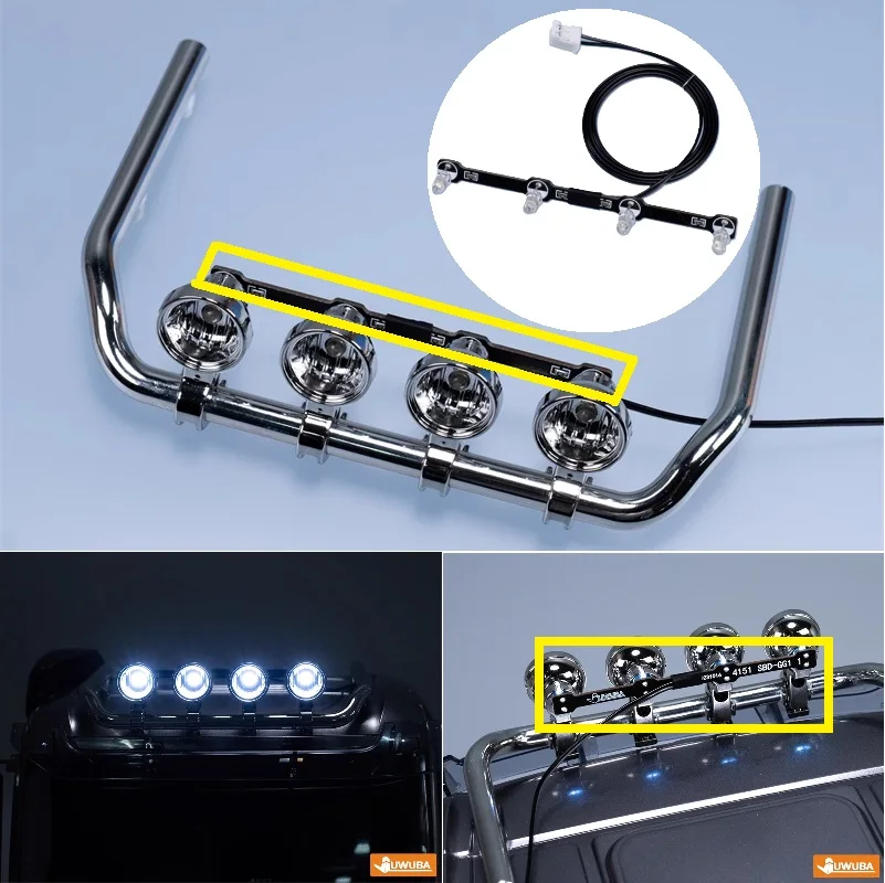 

56366 Прожектор на крышу PCB Board LED JUWUBA 5V Освещение для 1/14 Tamiya RC Самосвал для BENZ 4151 8×4 Автомобильные аксессуары Часть