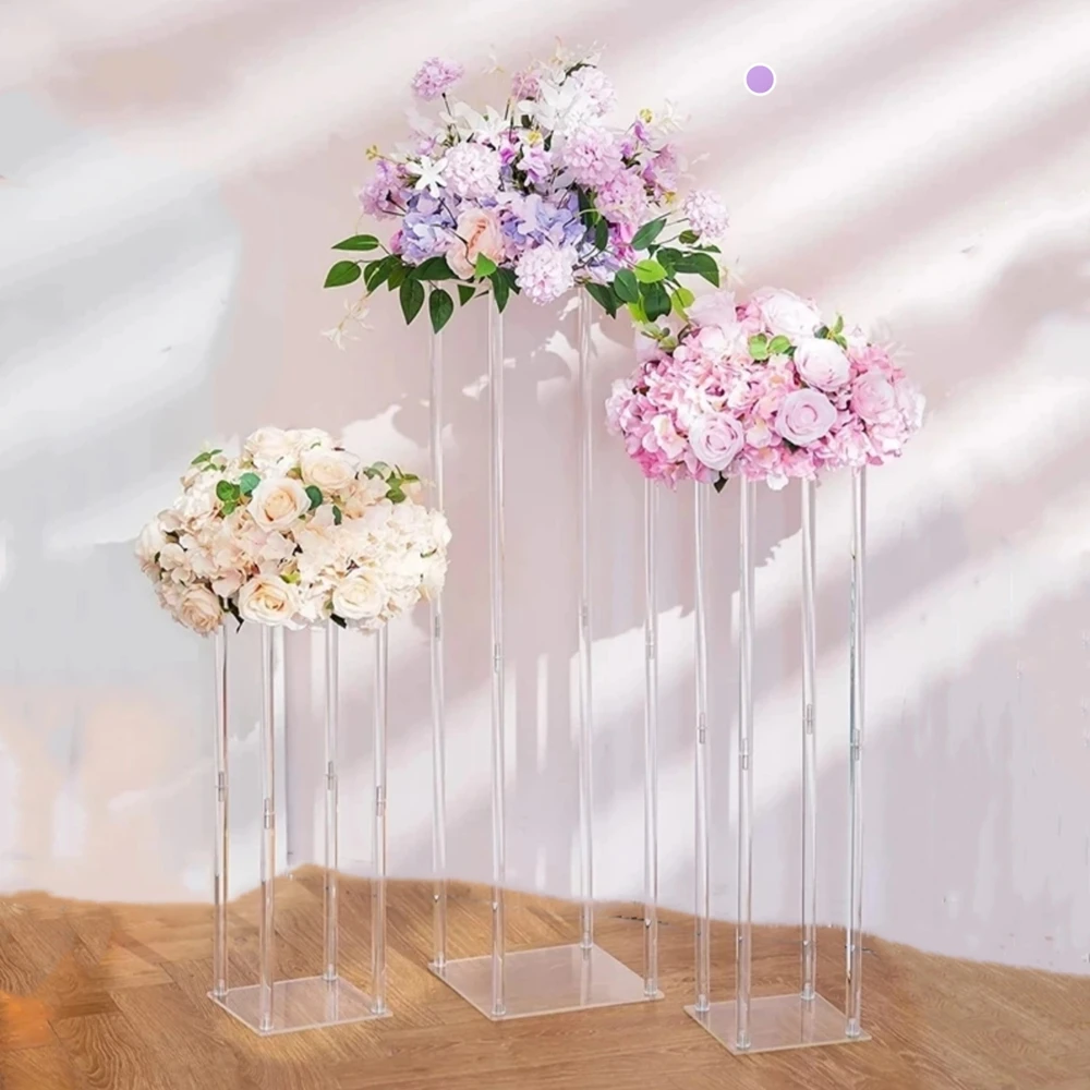 

4-10pcs)40-100cm) acrylic Arch Chandelier Stand Crystal Tea Light Candle Holder Candlestick for Party Wedding Decoration