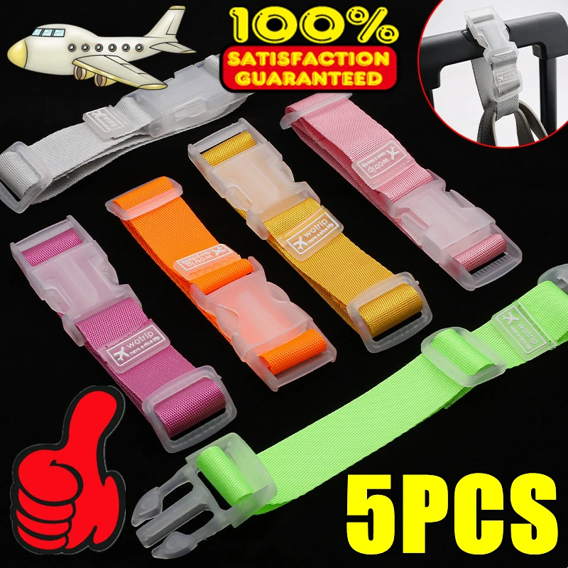 

Новинка, 1-5 шт., регулируемые ремни для багажа, нейлоновые аксессуары для багажа, подвесные ремни с пряжкой, ремни для чемодана, сумки, крючки с замком для ремня, дорожные крючки