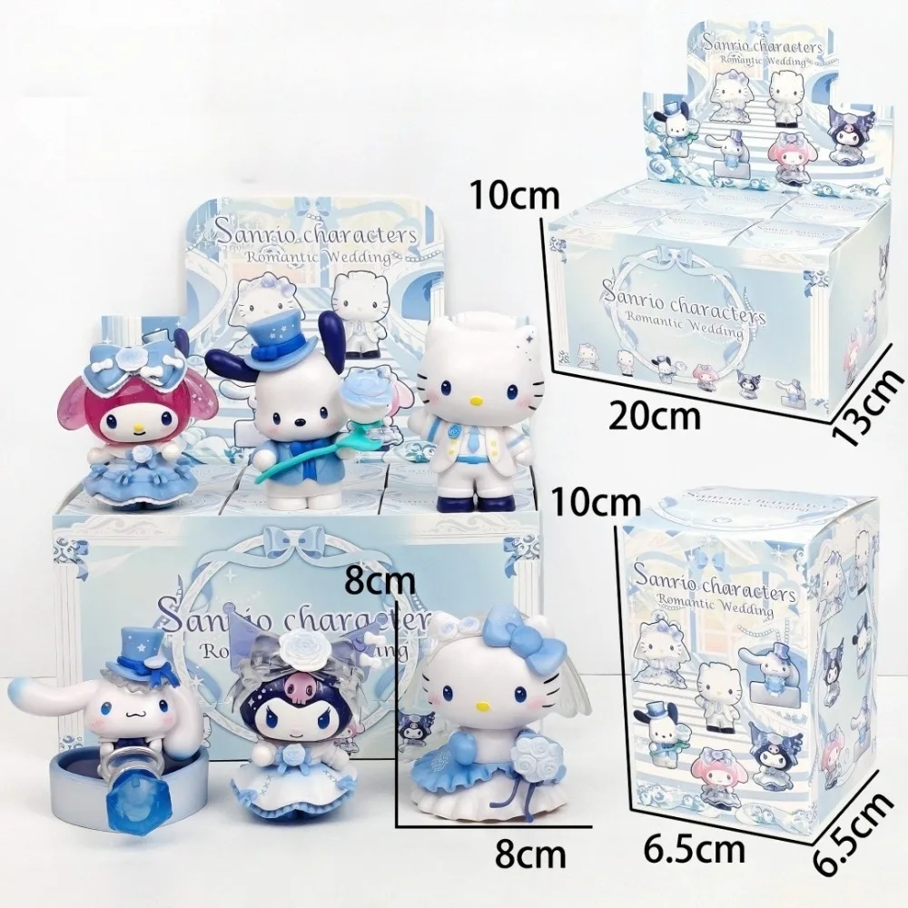 

New Cute Sanrio Romantic Wedding Series Blind Box Hello Kitty Daniel Kuromi Figure Merchandise Children's Gift Blind Box Toys