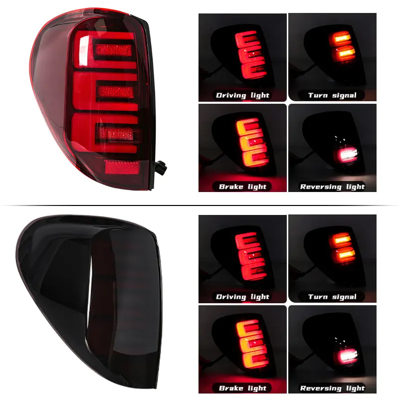 Car Tail Light Assembly For Mitsubishi L200 Triton Colt 2005-2016 LED Turn Signal Rear Brake Reversing Driving Lamp Fog Light