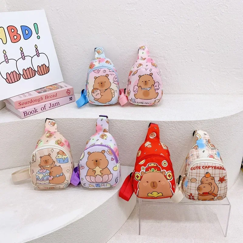 

Capybara Backpack Cute Doll Stuffed Bags Multifunctional Storage Bag Capybara Chest Bags Home Decoration Shoulder Messenger Bag