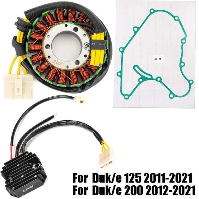 Zestaw uszczelek cewki stojana do regulatora prostownika K-TM Duke 125 2011-2021 Duke125 Duke200 Duke 200 2012-2021 2020 2019 2018 2017
