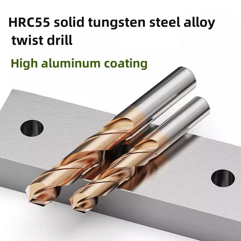 

HRC55 Solid Carbide Twist Drill Bits Total Length 100 105mm CNC Lathe Tools Hard Metal Drilling Twist Drills 14.4-25mm