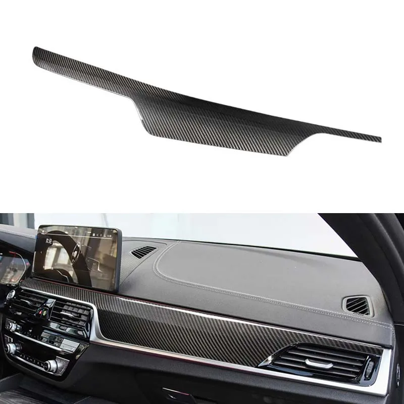 

Car Carbon Fiber Center Control Dashboard Panel Cover Trim fit For BMW 5 Series 2018-2022