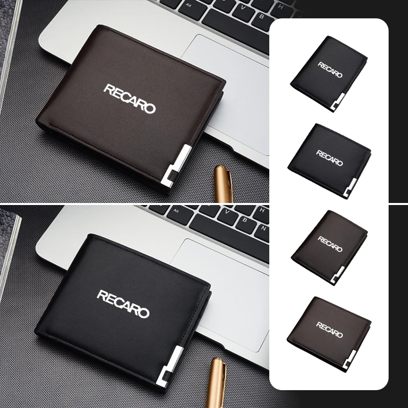 Car Interior Wallet Men Leather Wallets Multi Card Bag For Recaro Racing Interior Accessories