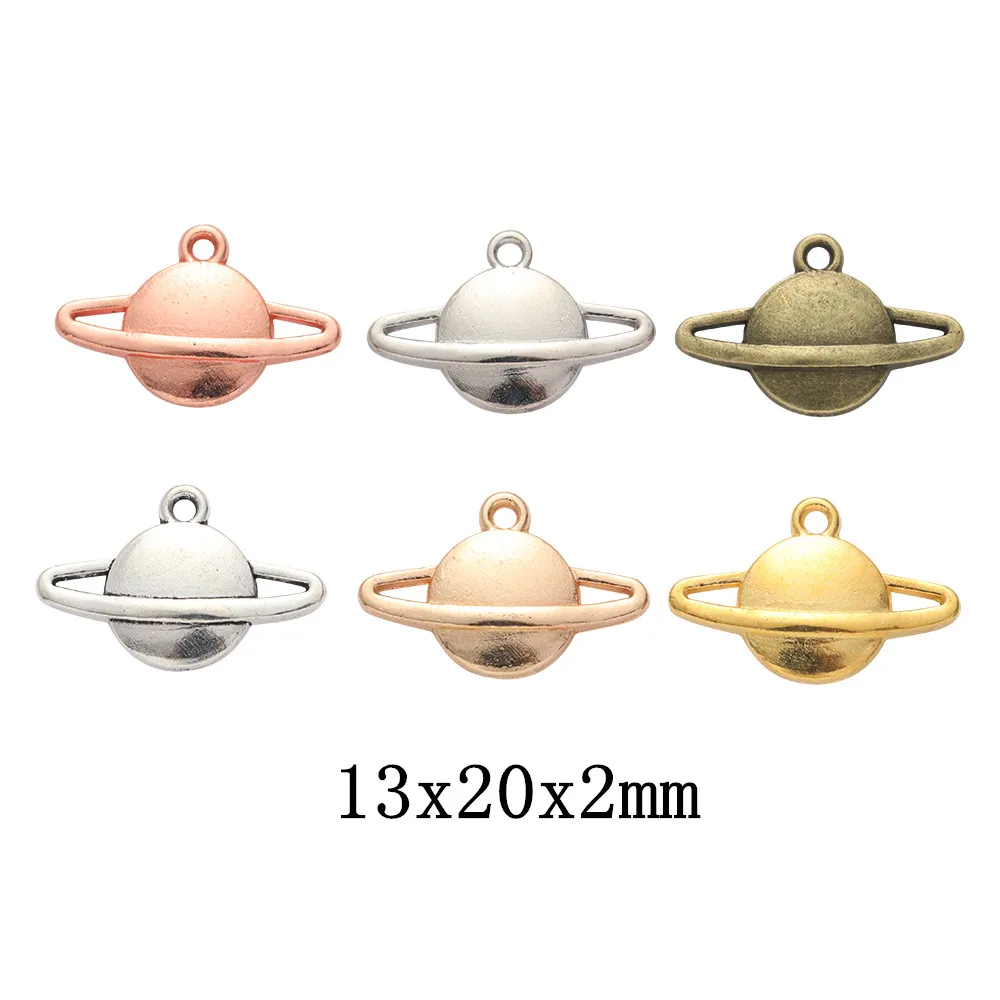 

80pcs planet Craft Supplies Charms Pendants for DIY Crafting Jewelry Findings Making Accessory 2054