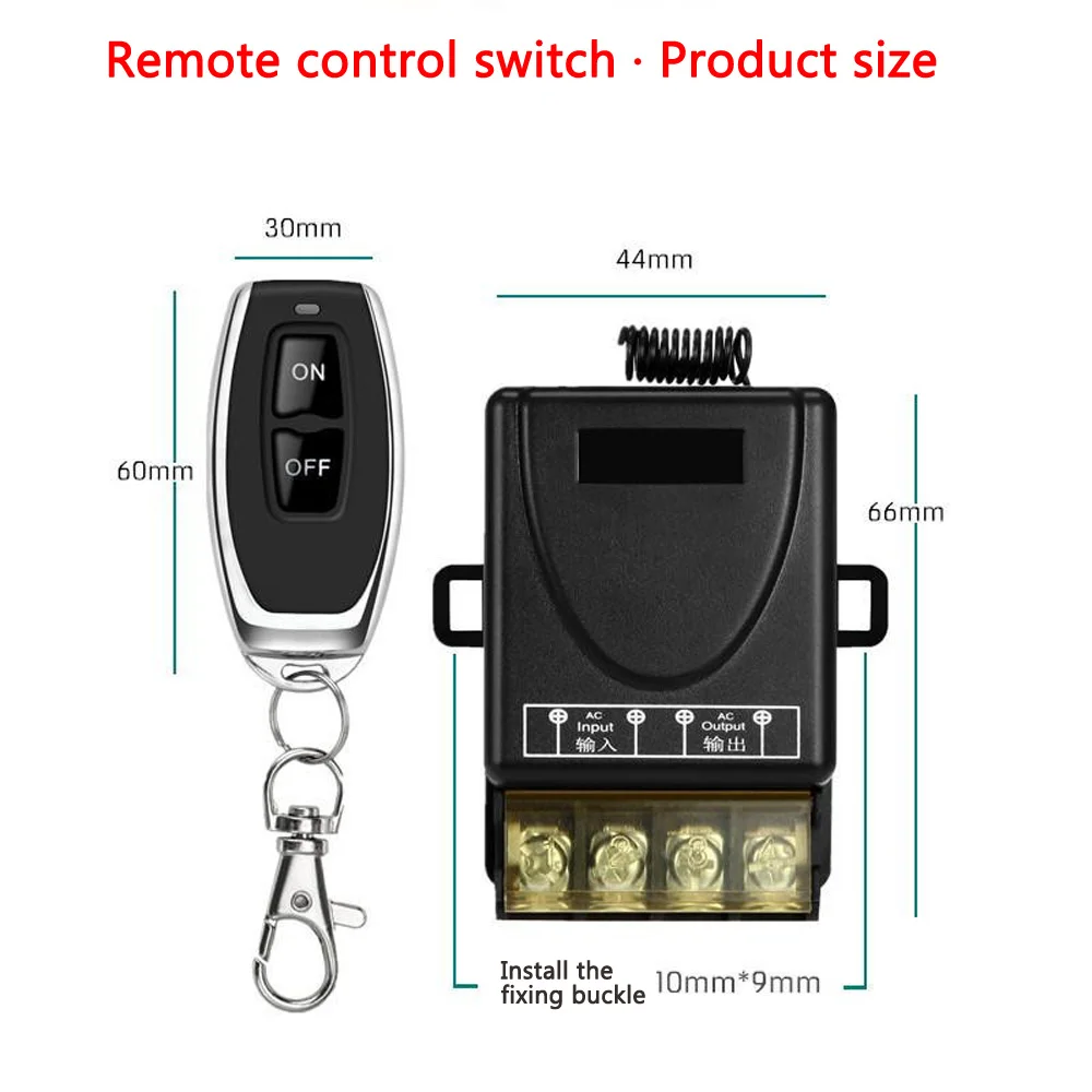 RF Wireless Remote Control Switch 433Mhz AC 110V 120V 230V 240V 220V 30A Relay for Light Lamp Water Pump Door Access System