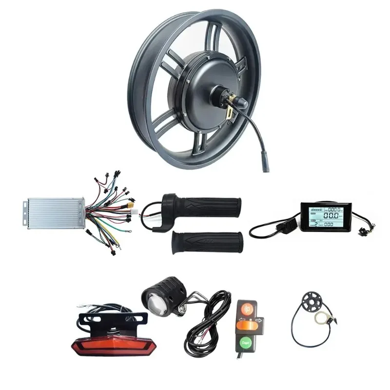 20 inch snowmobile fat tire brushless gearless, disc brake integrated wheel motor kit 500W1000W