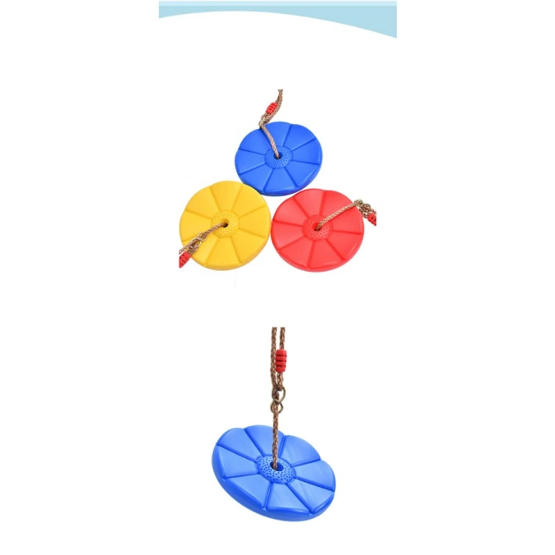 Columpio de disco para niños, columpio colgante de pétalos octogonal grueso rojo y azul para deportes de interior y exterior, mecedora de juguete